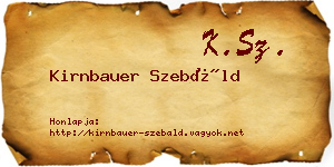 Kirnbauer Szebáld névjegykártya